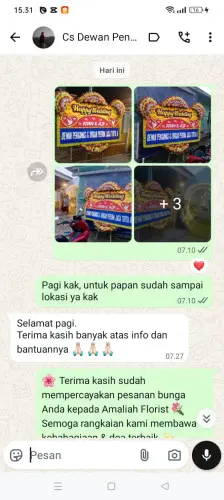 Testimonial Papan Bunga Pernikahan ramea